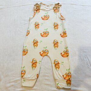 Unbranded Unisex Sleeveless Sloth Jumpsuit